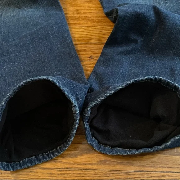 NWT Eddie Bauer Fleece Lined Classic Straight Flex Winter Jeans - Picture 9 of 10